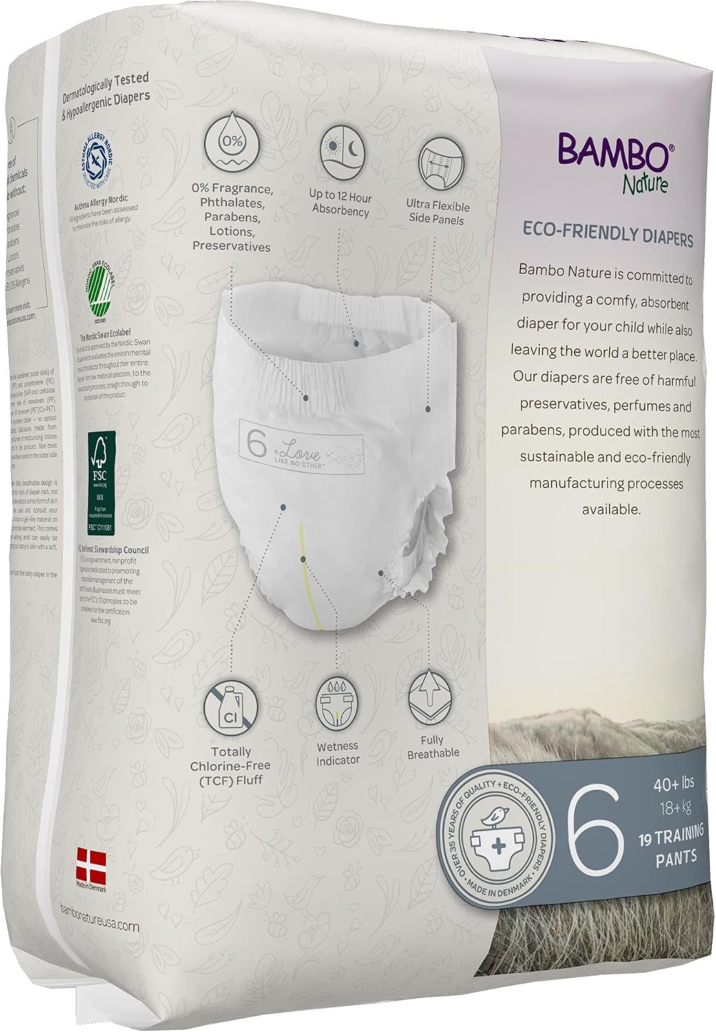 Bambo Nature Premium Training Pants (SIZES 4 TO 6 AVAILABLE), Size 6, 57 Count