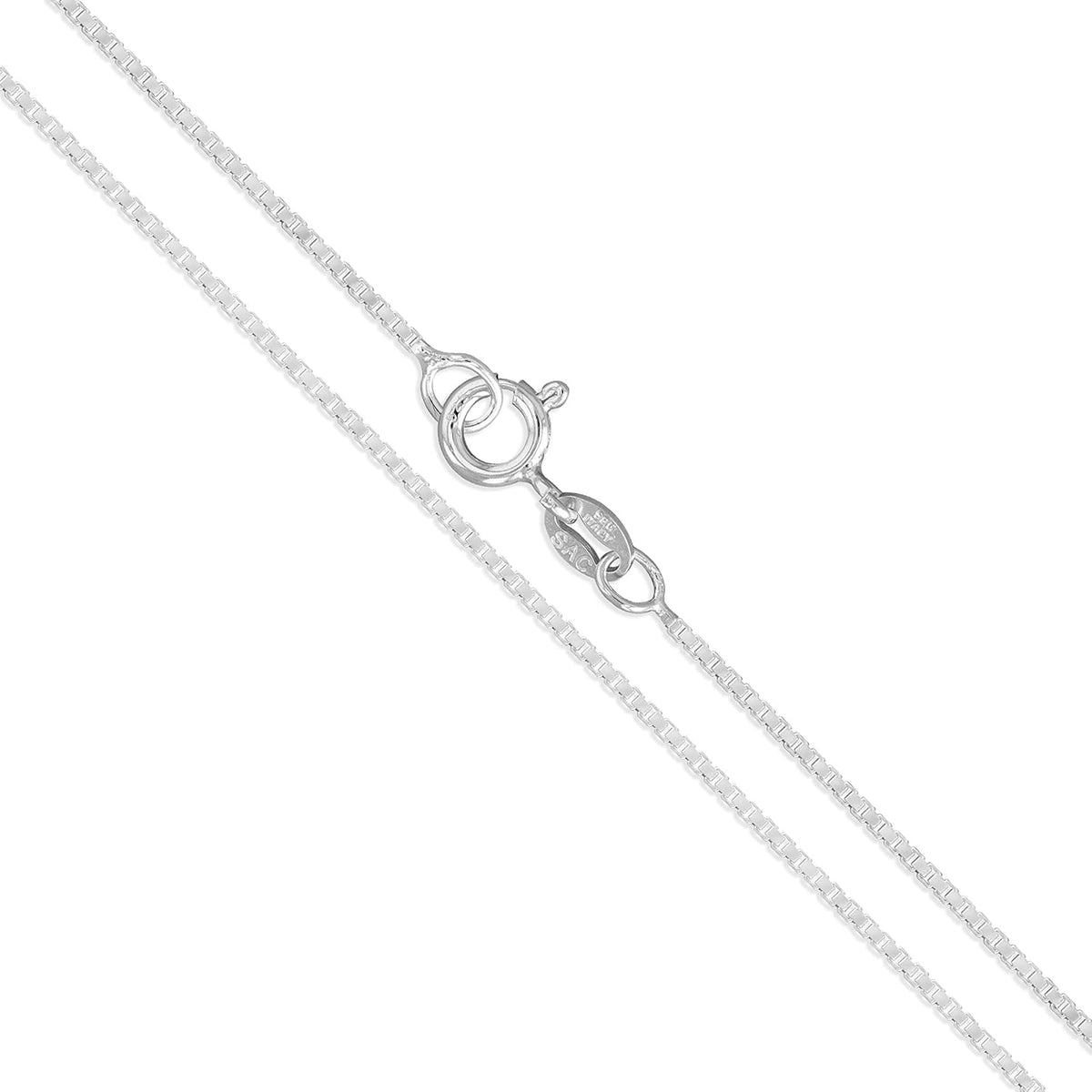 CHOOSE YOUR CLASP Sterling Silver 1mm Box Chain Necklace