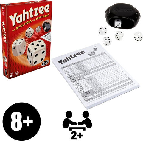 Hasbro Gaming Yahtzee Game, Fast-Playing Dice Games for Kids, Teens, and Adults, Strategy Games, Family Games for Kids, 2 or More Players, Ages 8 and Up