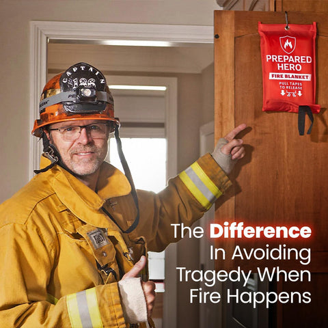 Prepared Hero Emergency Fire Blanket, Kitchen & Home, 39 x 39 in, 4 Pack