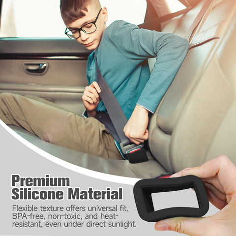 Morlike Silicone Buckle Holder Booster (Black, 1 Pack)