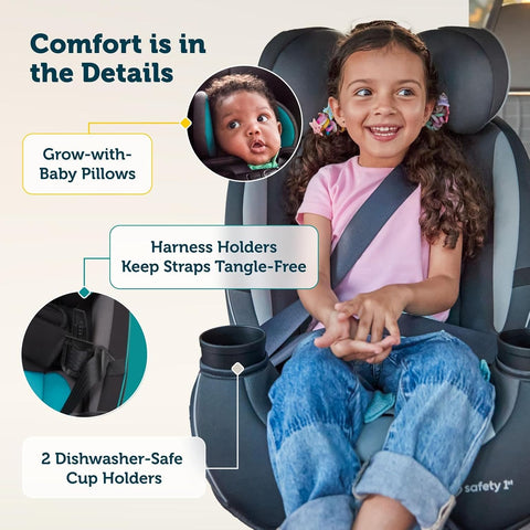 Safety 1st Grow and Go All-in-One Convertible Car Seat, Black Phantom