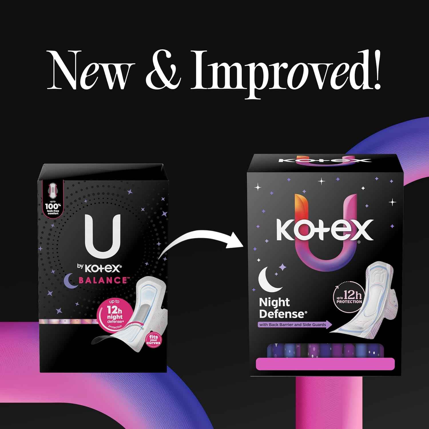 Kotex Ultra Thin Overnight Pads, Wings, Extra Heavy, 102 Count