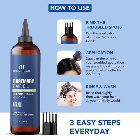 Botanic Hearth Rosemary Oil for Hair Growth - 6.7 Fl oz