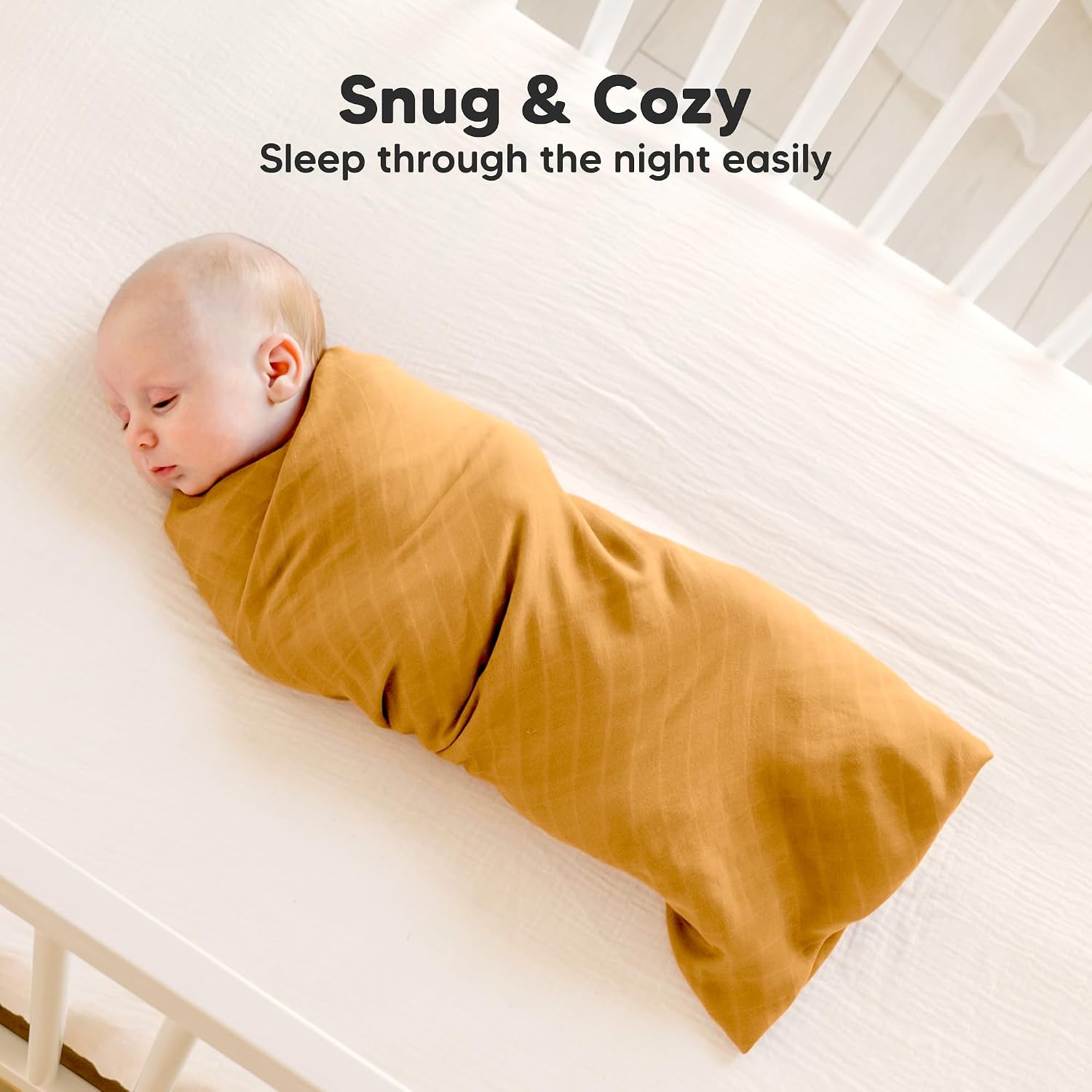 4-Pack Muslin Swaddle Blankets for Boys, Girls, Newborn Swaddles (Corals)