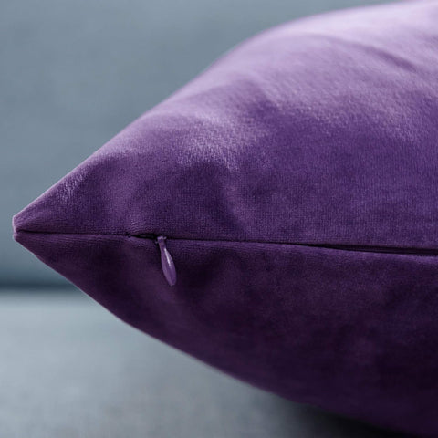 16x16 Velvet Throw Pillow Covers Set of 2 for Couch Sofa Bed,Purple