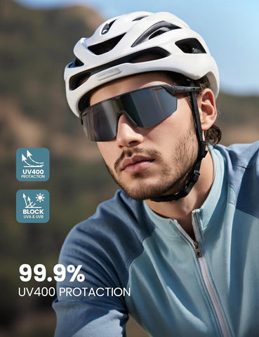 Lamicall 24g Polarized Sports Sunglasses for Men Women - UV400 Protection Sun Glasses for Baseball Running Cycling Fishing