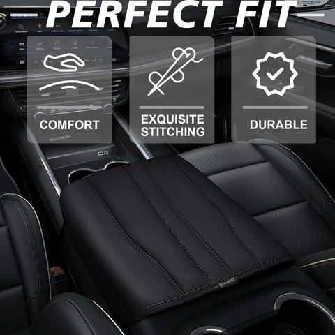 Muslogy Armrest Cover for Silverado Sierra 2019-2026, Regular Thick, Bucket
