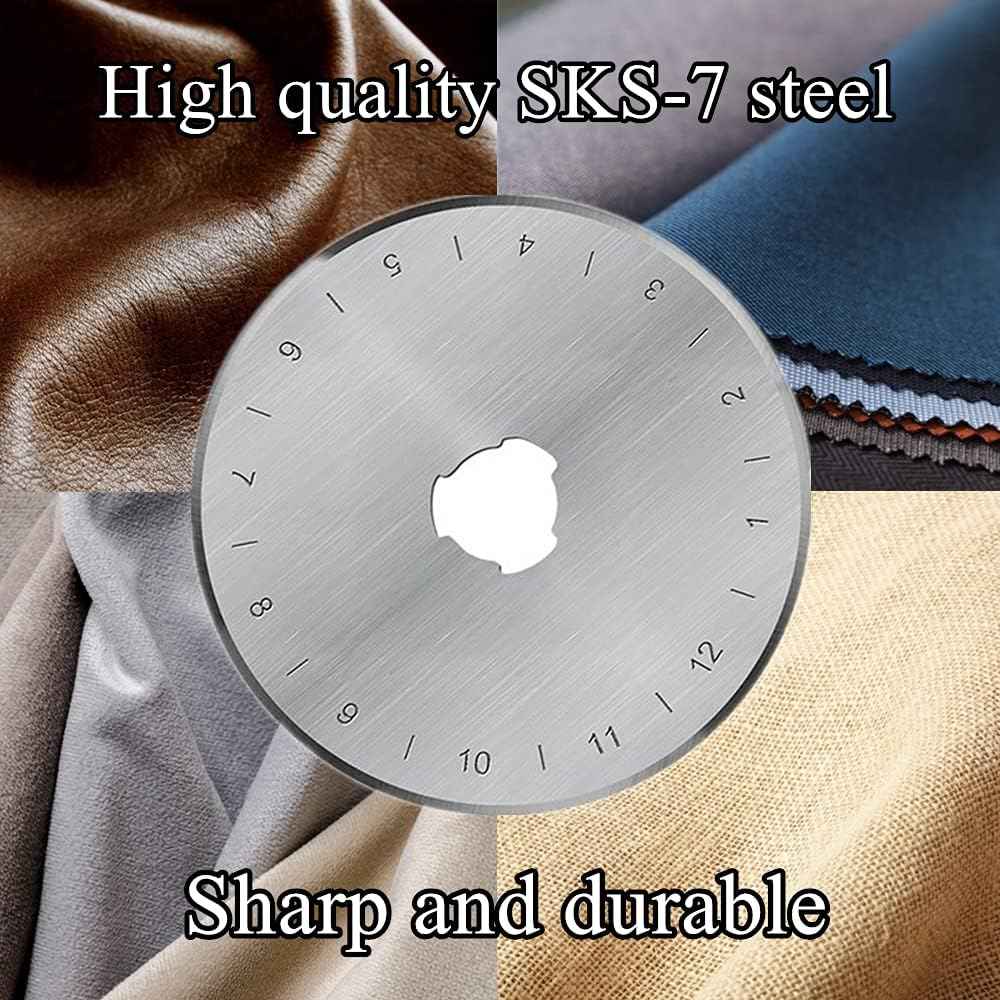 HEADLEY TOOLS 45mm Rotary Cutter Blades 10 Pack Fits Olfa, Fiskars, Replacement Rotary Blade for Arts Crafts Quilting Scrapbooking Sewing, Sharp and Durable