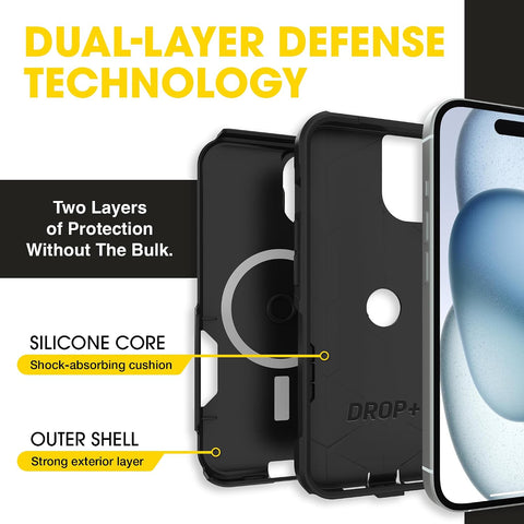 OtterBox iPhone 17e, 16e, 15, 14, 13 Commuter MagSafe Case - Black