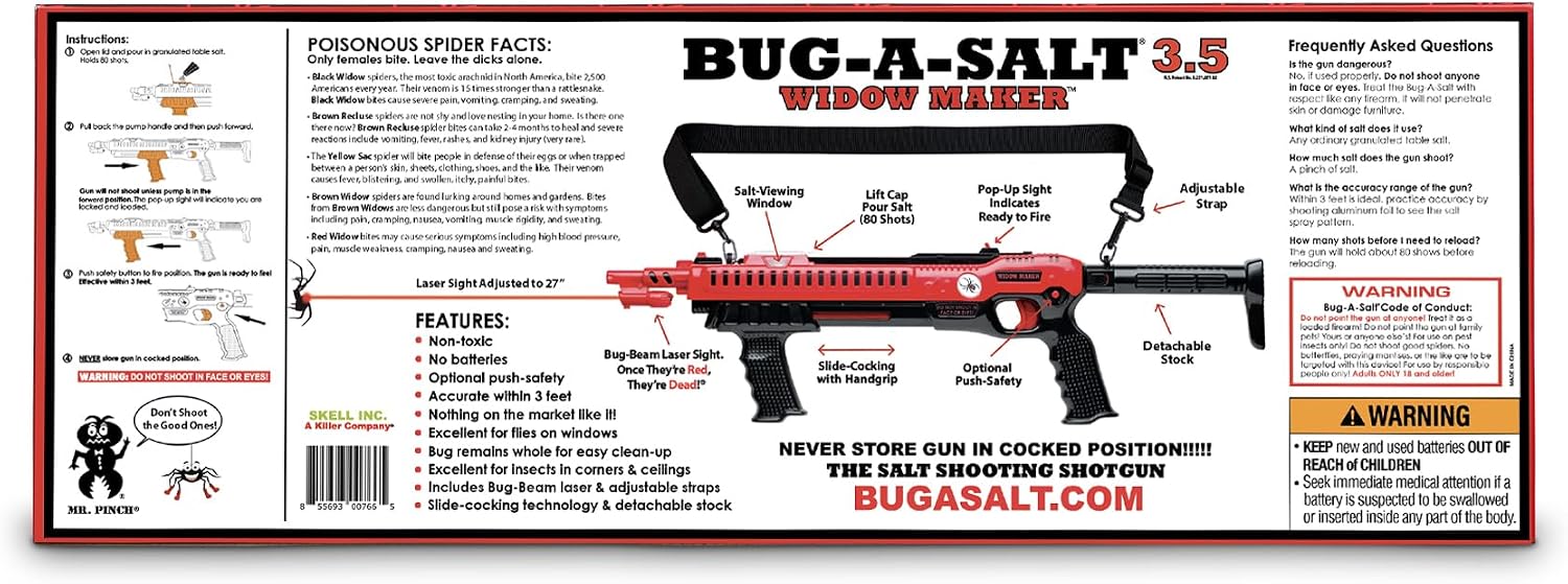 BUG-A-SALT Widow Maker 3.5 w/Bug-Beam, Grip Handle, & Adjustable Stock