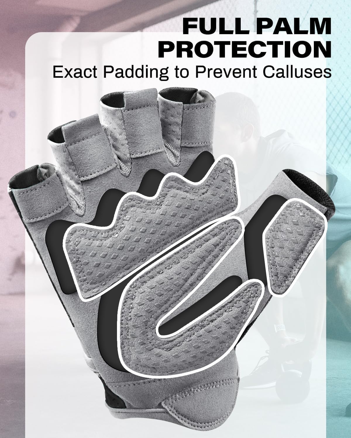 VINSGUIR Workout Gloves for Women and Men, Breathable & Padded Gym Gloves