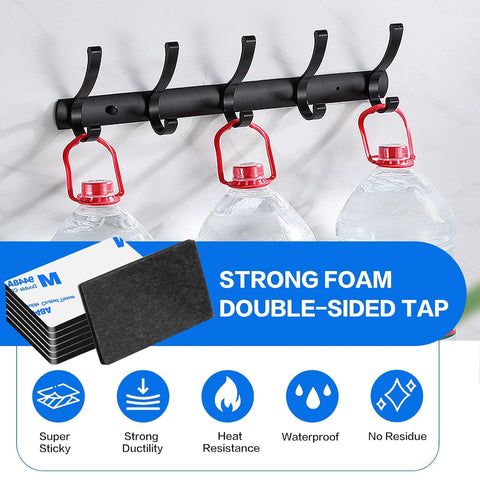 100 Pcs Double Sided Adhesive Pads,Heavy Duty Mounting Tape, 3mm Thickness Pre-Cut Foam Tape,Super-Sticky Black Strong Pads Rectangle Shape Waterproof for Walls Picture, Car, Home, Office