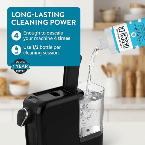 IMPRESA Coffee Machine Descaler (2 Uses Per Bottle) - Made in the USA - Universal Descaling Solution, Compatible with Nespresso, Delonghi and All Single Use Coffee and Espresso Machines