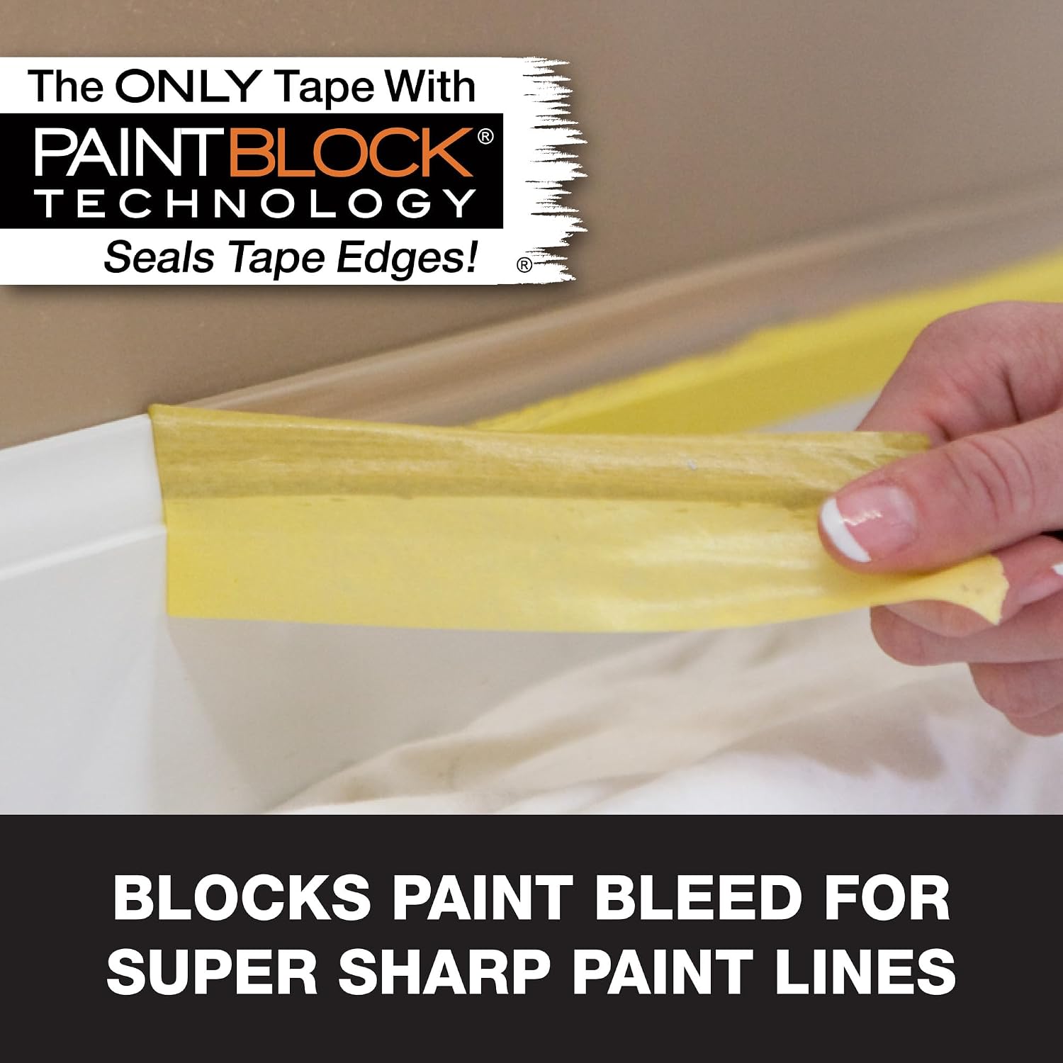FrogTape Delicate Painter's Tape with PAINTBLOCK, 1.88 in x 60 Yds, 1 Roll