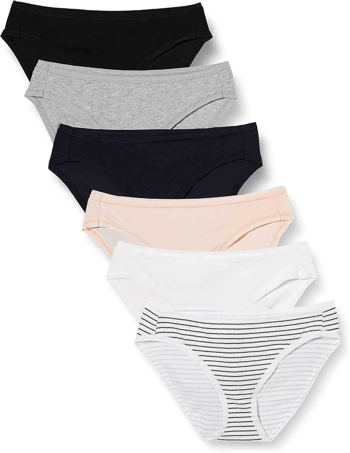 Amazon Essentials Women's Cotton Spandex Bikini Brief Underwear (Available in Plus Size)