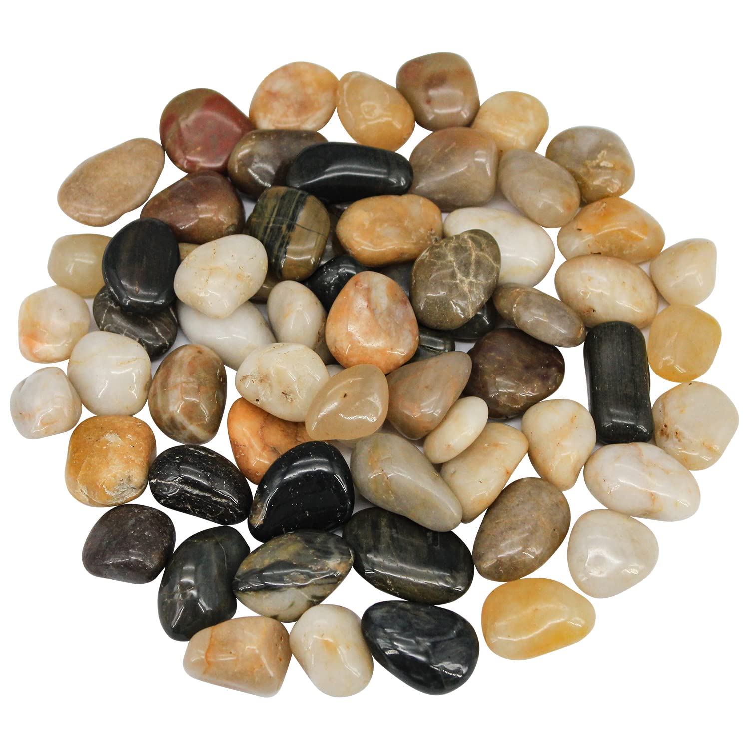 Virekm River Rocks, Decorative Ornamental Pebbles,Garden Landscaping Stones