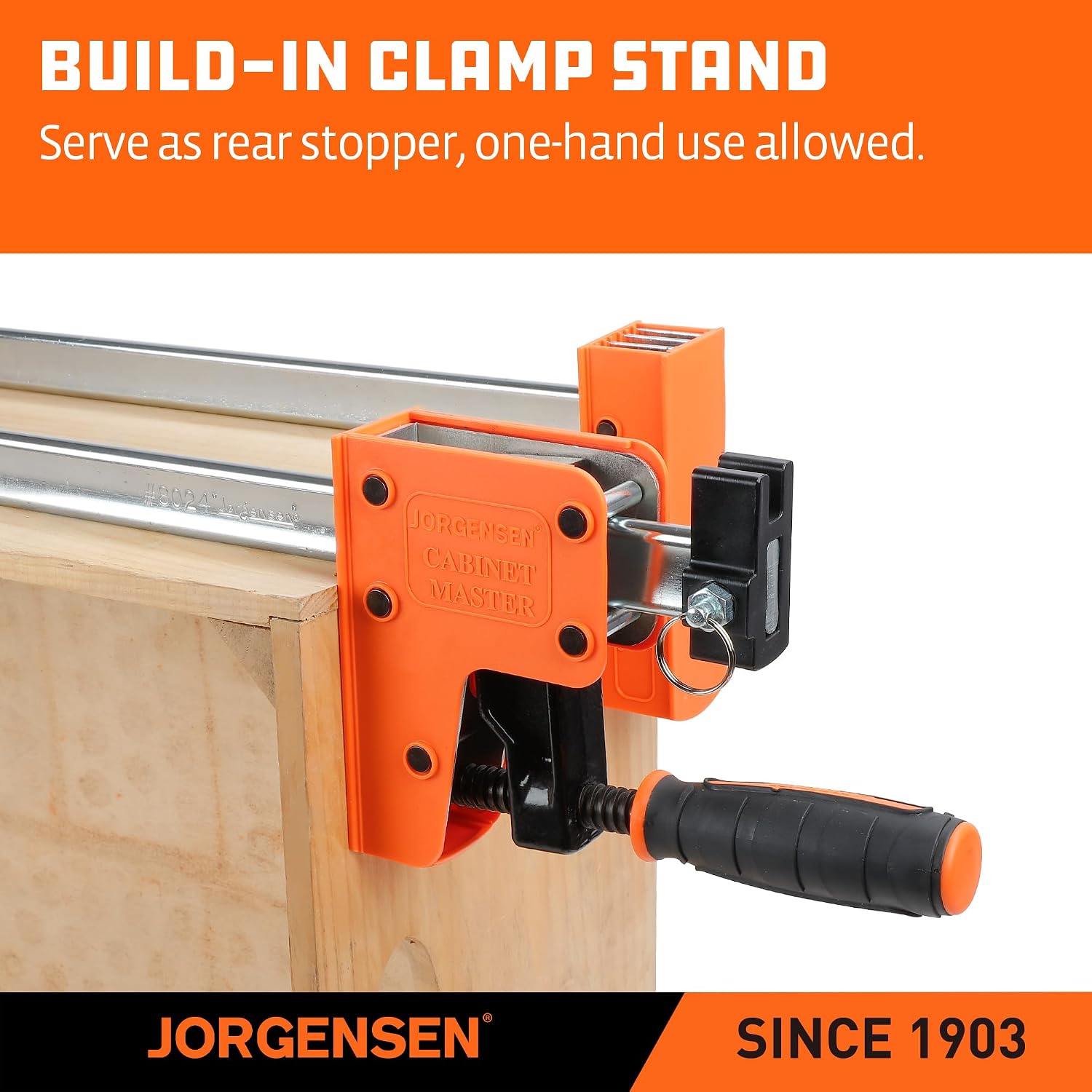 Jorgensen 24-inch Bar Clamps Set, 2-pack Cabinet Master 90° Parallel Clamps