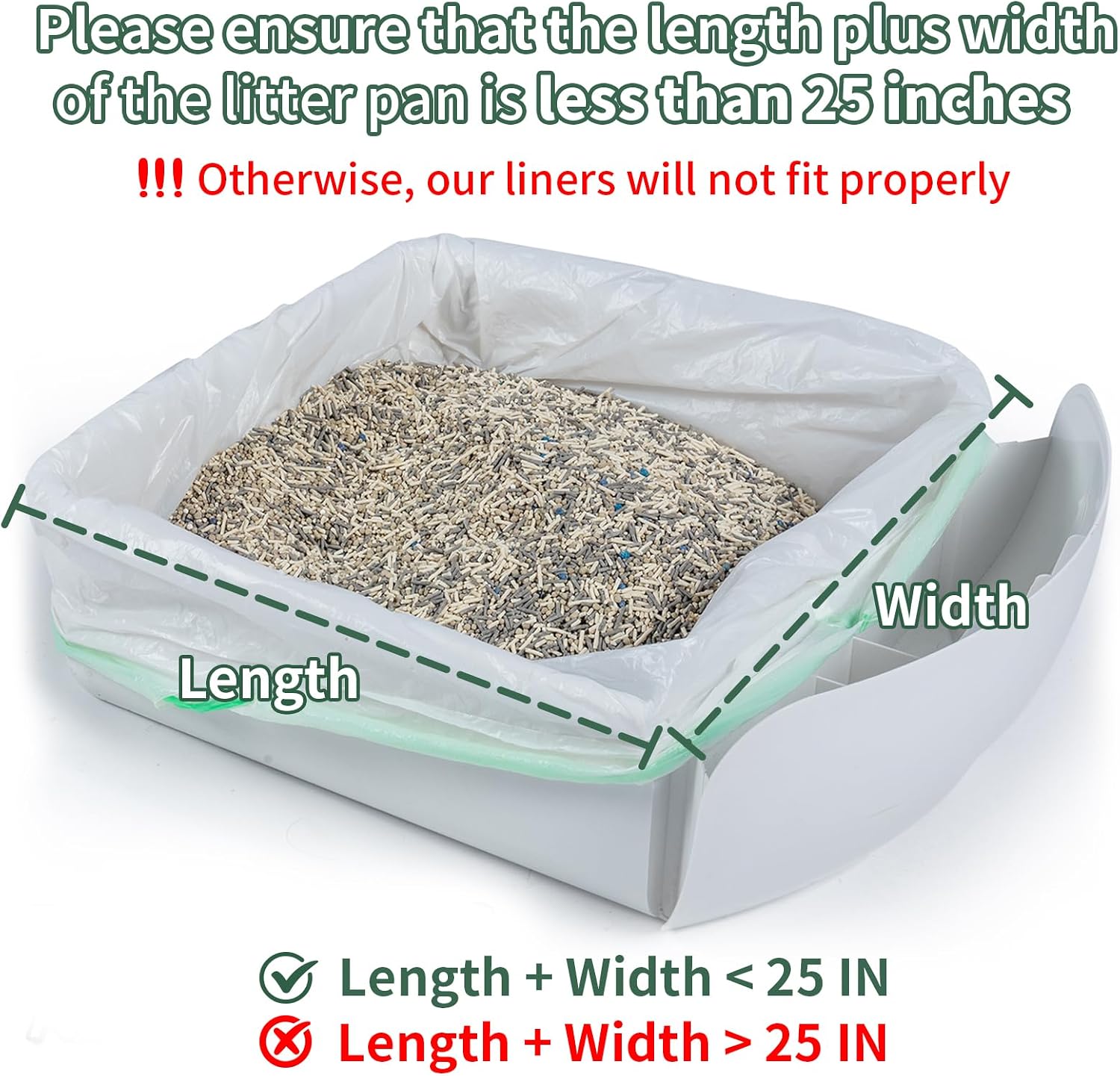 ANWA 40 Count Automatic Litter Box Bags, Litter Box Robot 4/5 Waste Bags