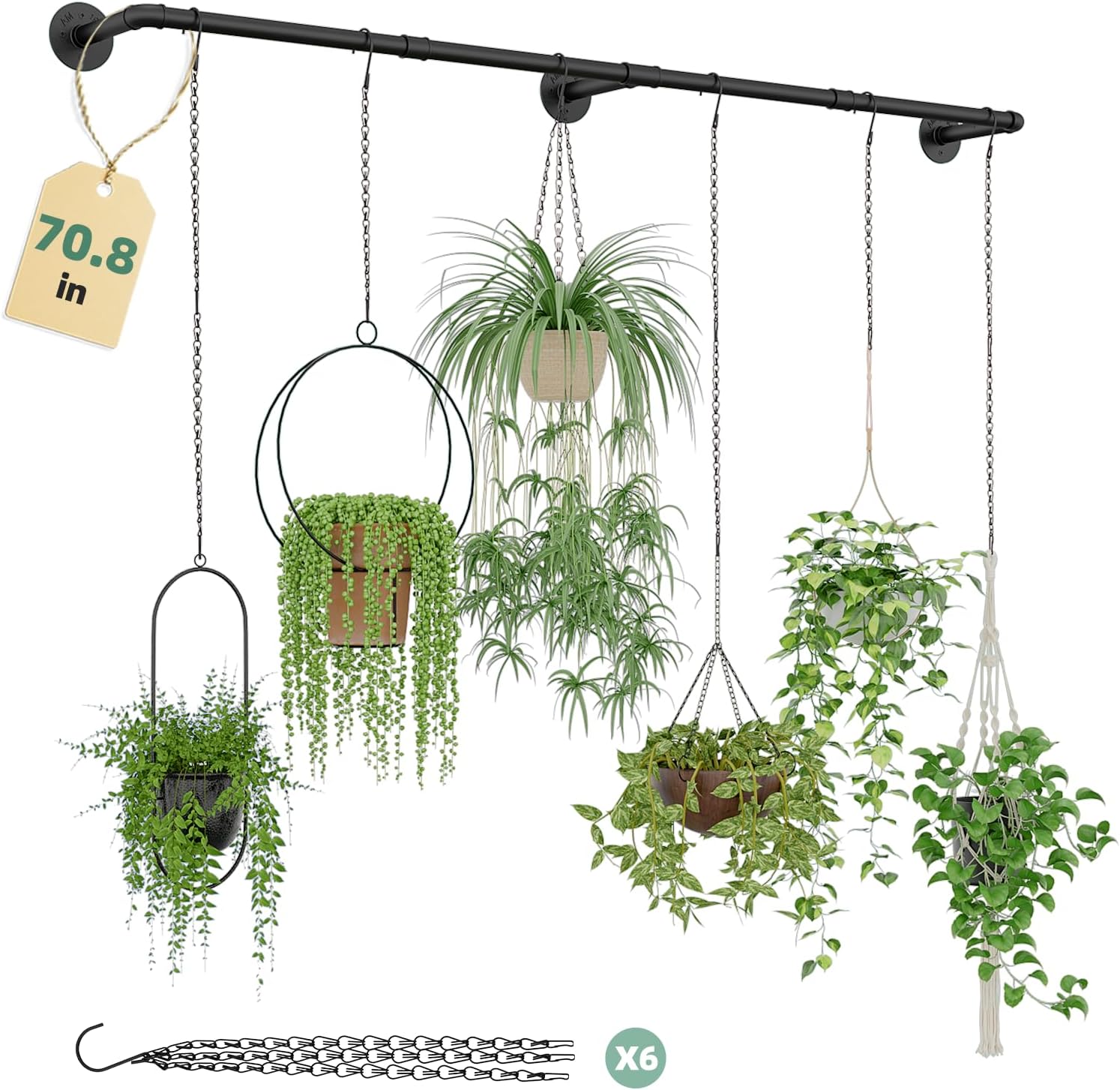 Galood Plant Hanger Indoor with 6 Hanging Chains Hanging Planters