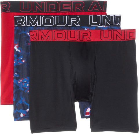 Under Armour Boy's Multipack Performance Tech Boxer Brief, Lightweight & Smooth Stretch Fit