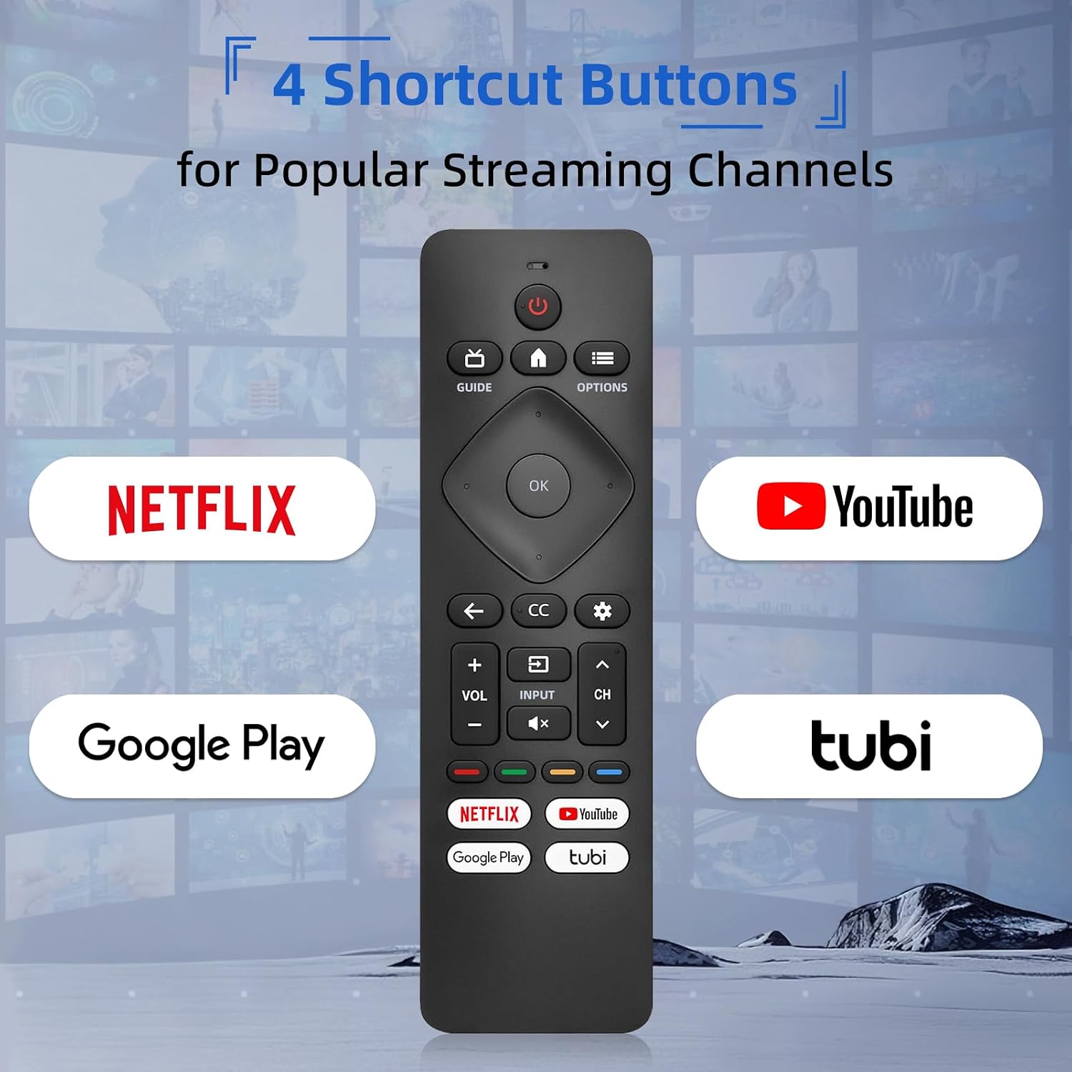 NEW Universal Replacement for Philips-Smart-TV-Remote-Control