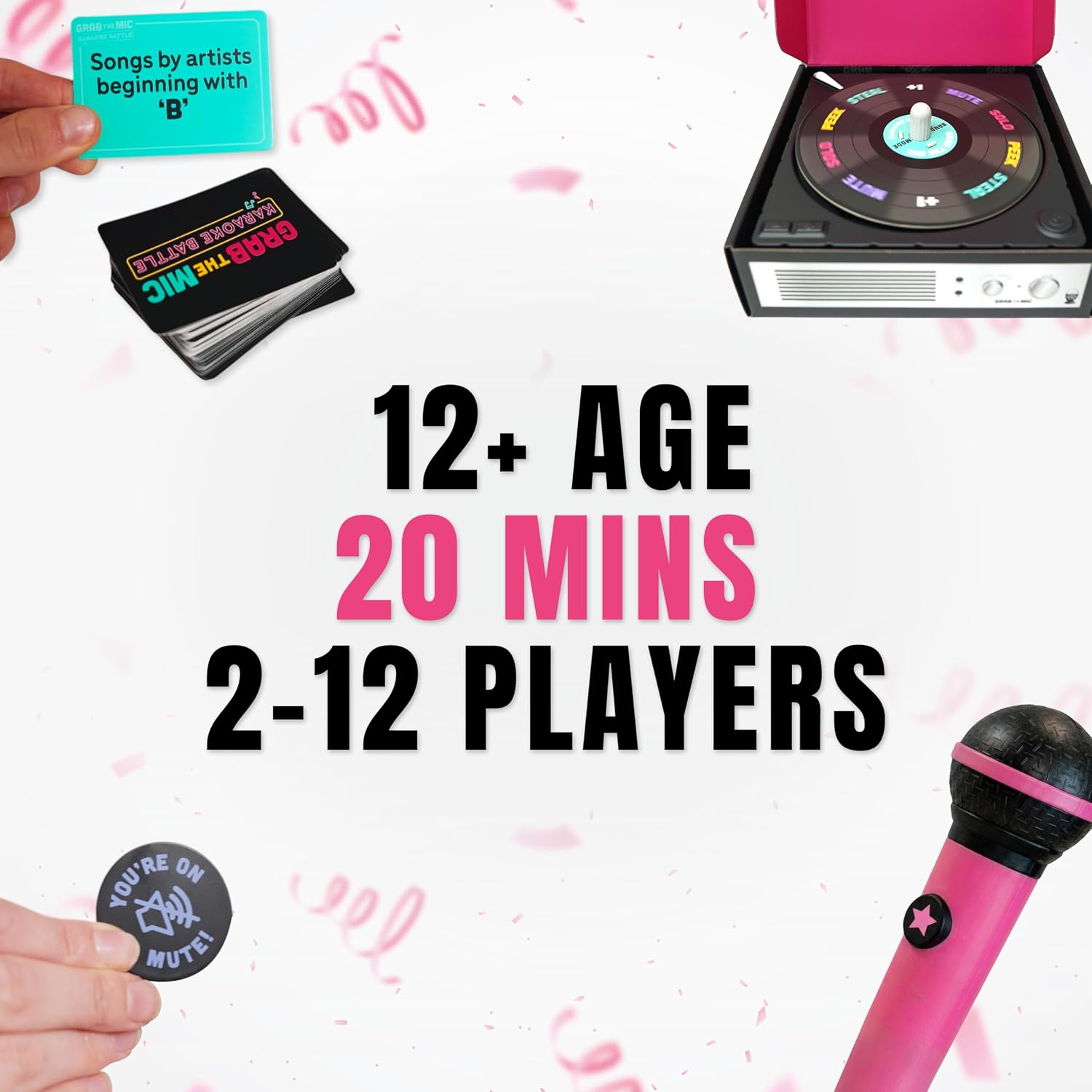 Grab The Mic Battle - Karaoke Party Game For Bad Singers, Teen & Adult Fun