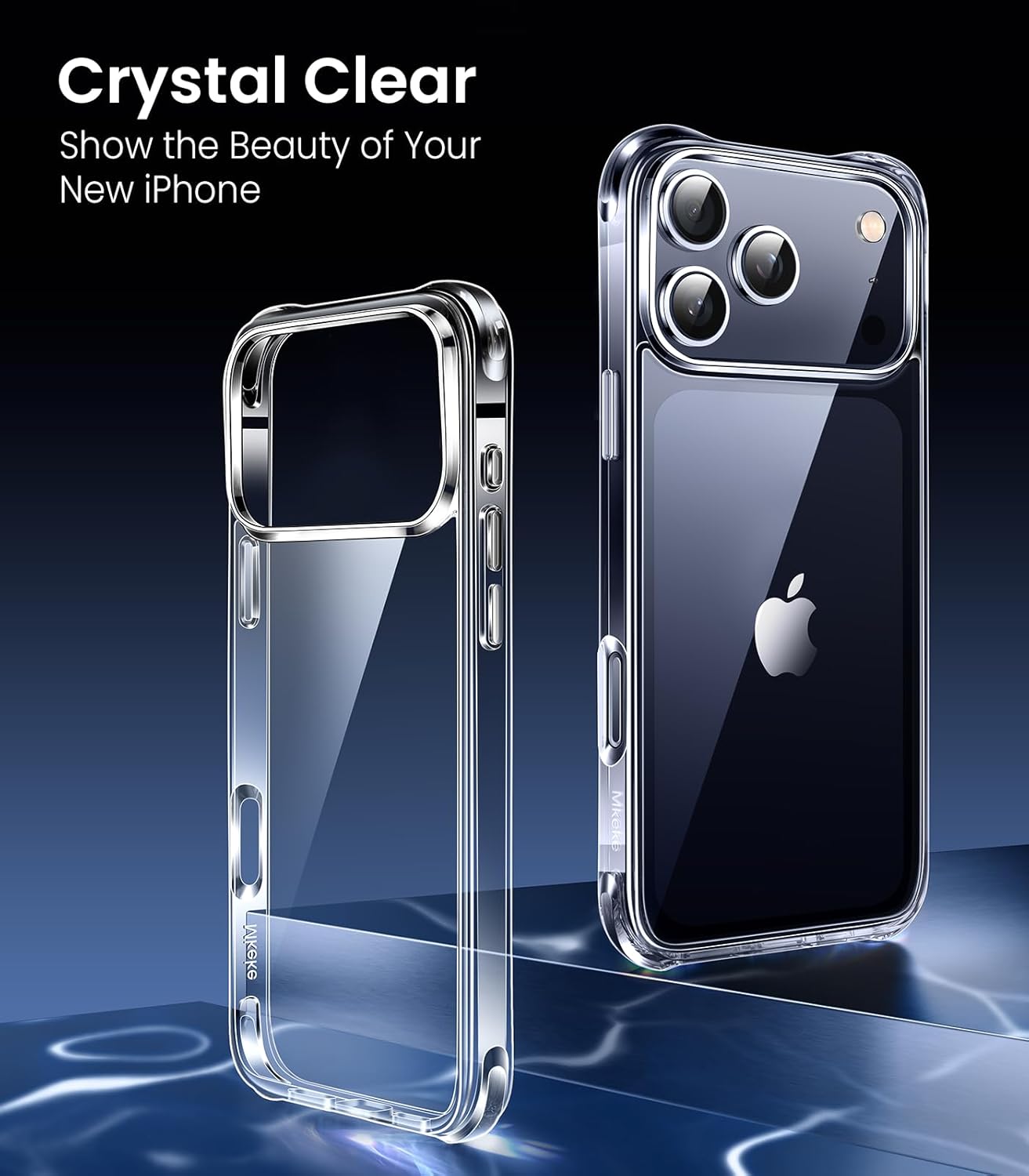 Mkeke for iPhone 17 Pro Max Case Clear [Not Yellowing]