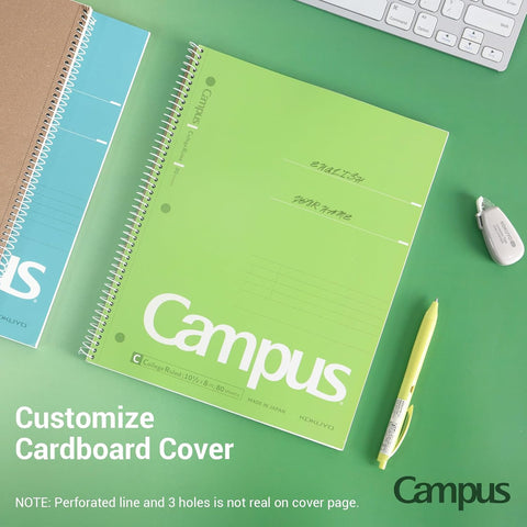KOKUYO Spiral Notebooks, 3 Pack 10-1/2" x 8" Lined Notebook College Ruled