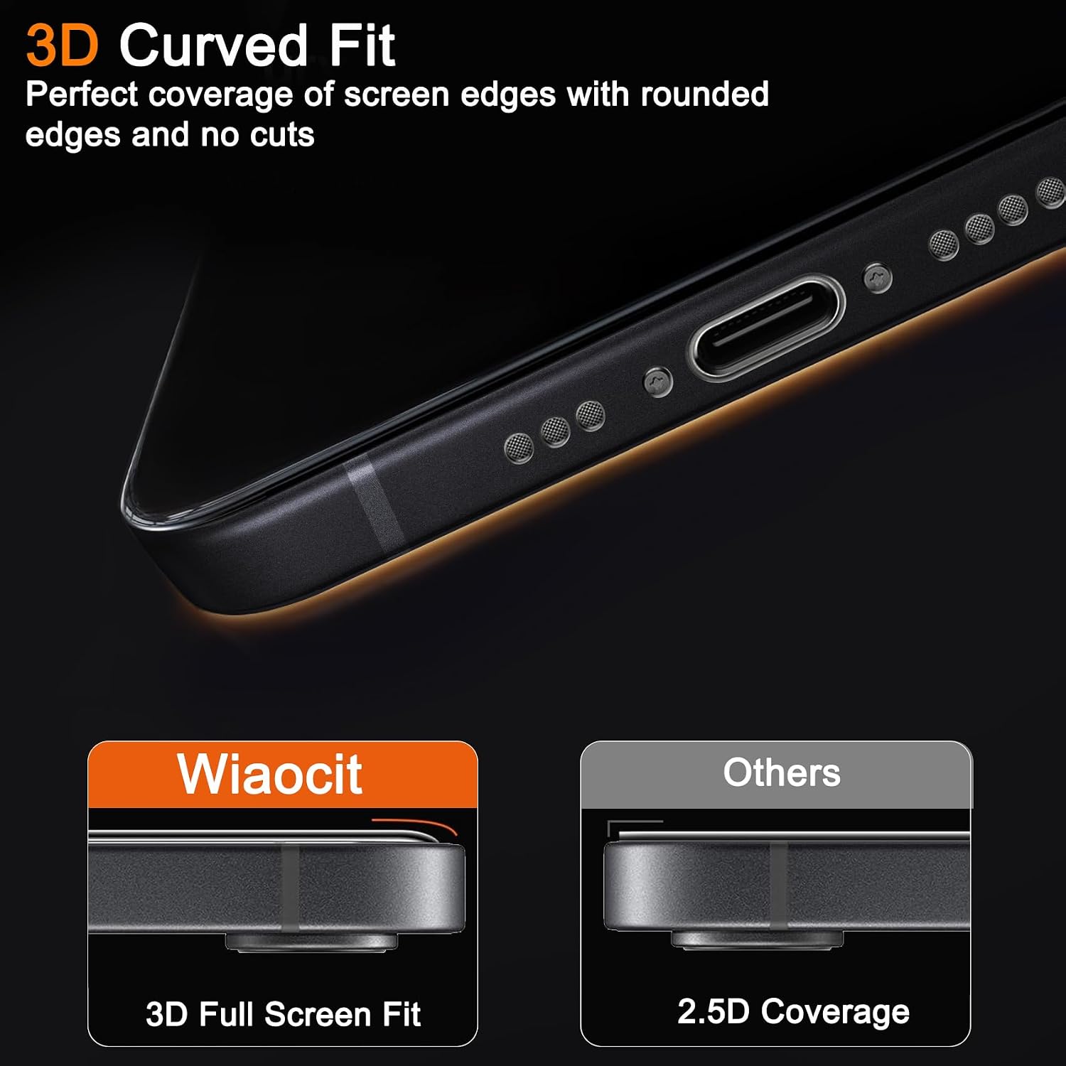 Wiaocit Tempered Glass Screen Protector for iPhone 16e/iPhone 17e