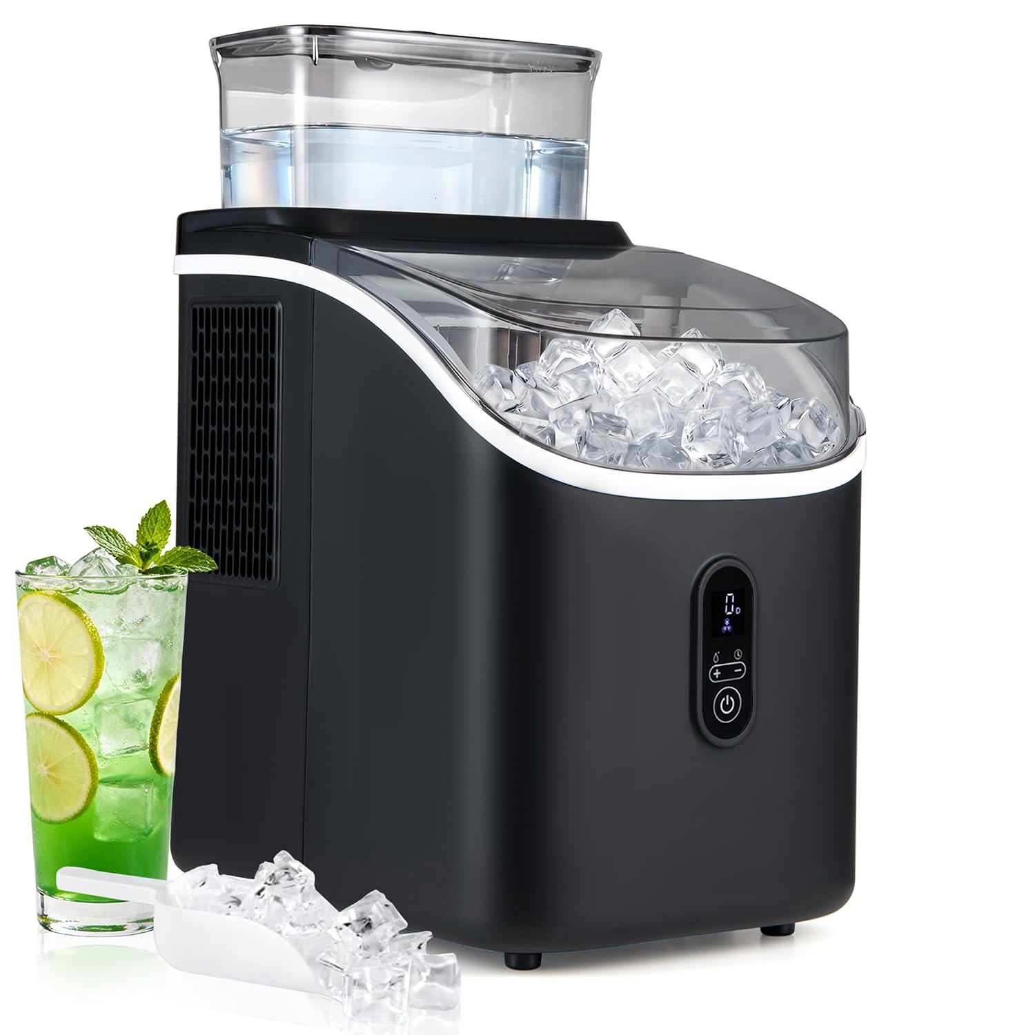 ARLIME Countertop Ice Maker with External Tank, Self-Cleaning Ice Machine