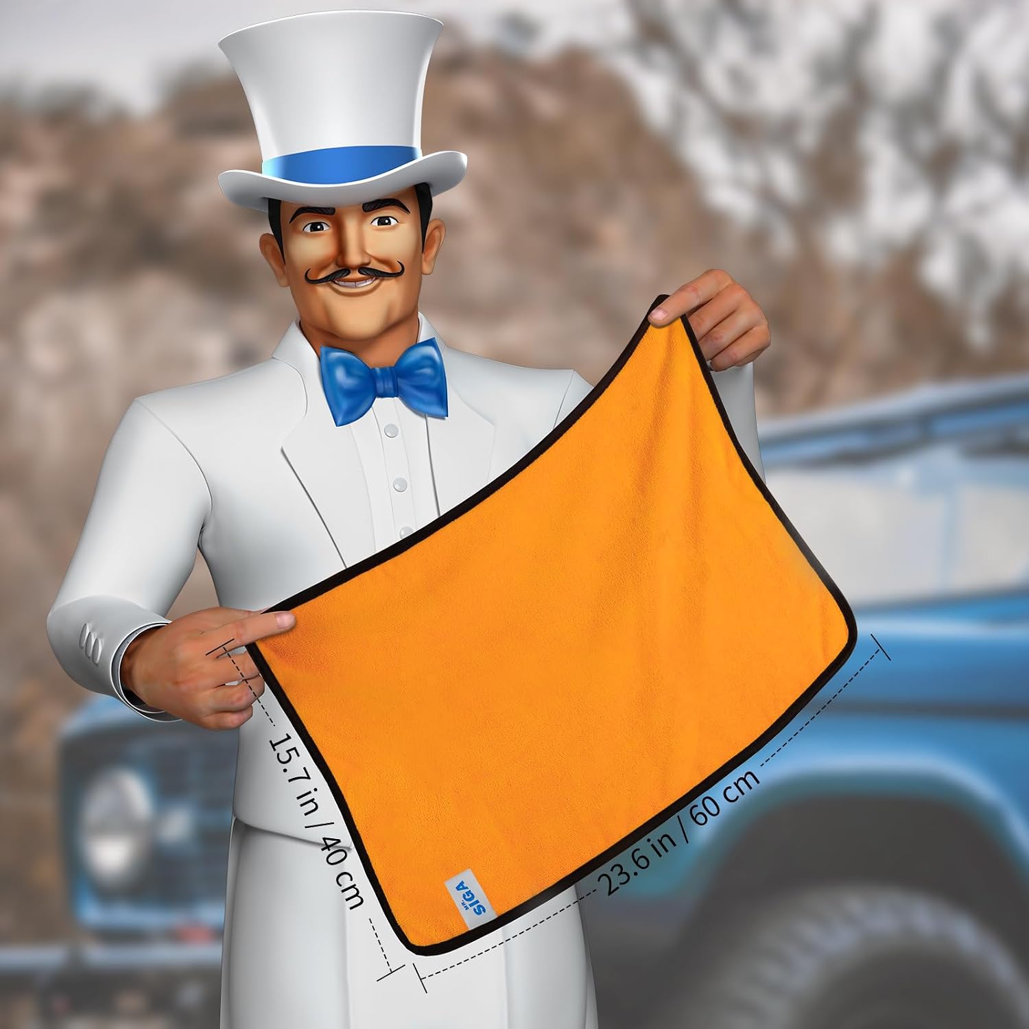 MR.SIGA Professional Microfiber Towels for Cars, Scratch Free, 6 Pack