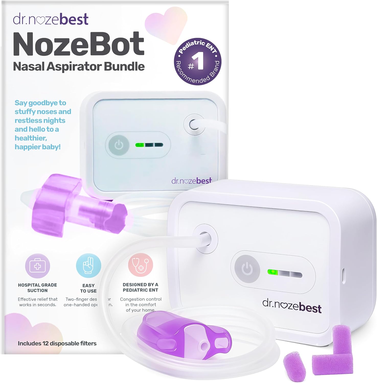 Dr. Noze Best NozeBot Electric Baby Nasal Aspirator