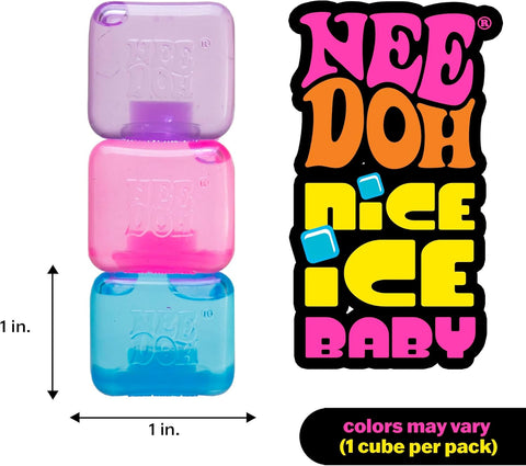Schylling NeeDoh Nice Ice Baby - 1.25" Cube - Color May Vary (Pack of 1)