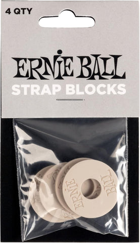 Ernie Ball Strap Blocks, Rubber (P04603), Red & Black