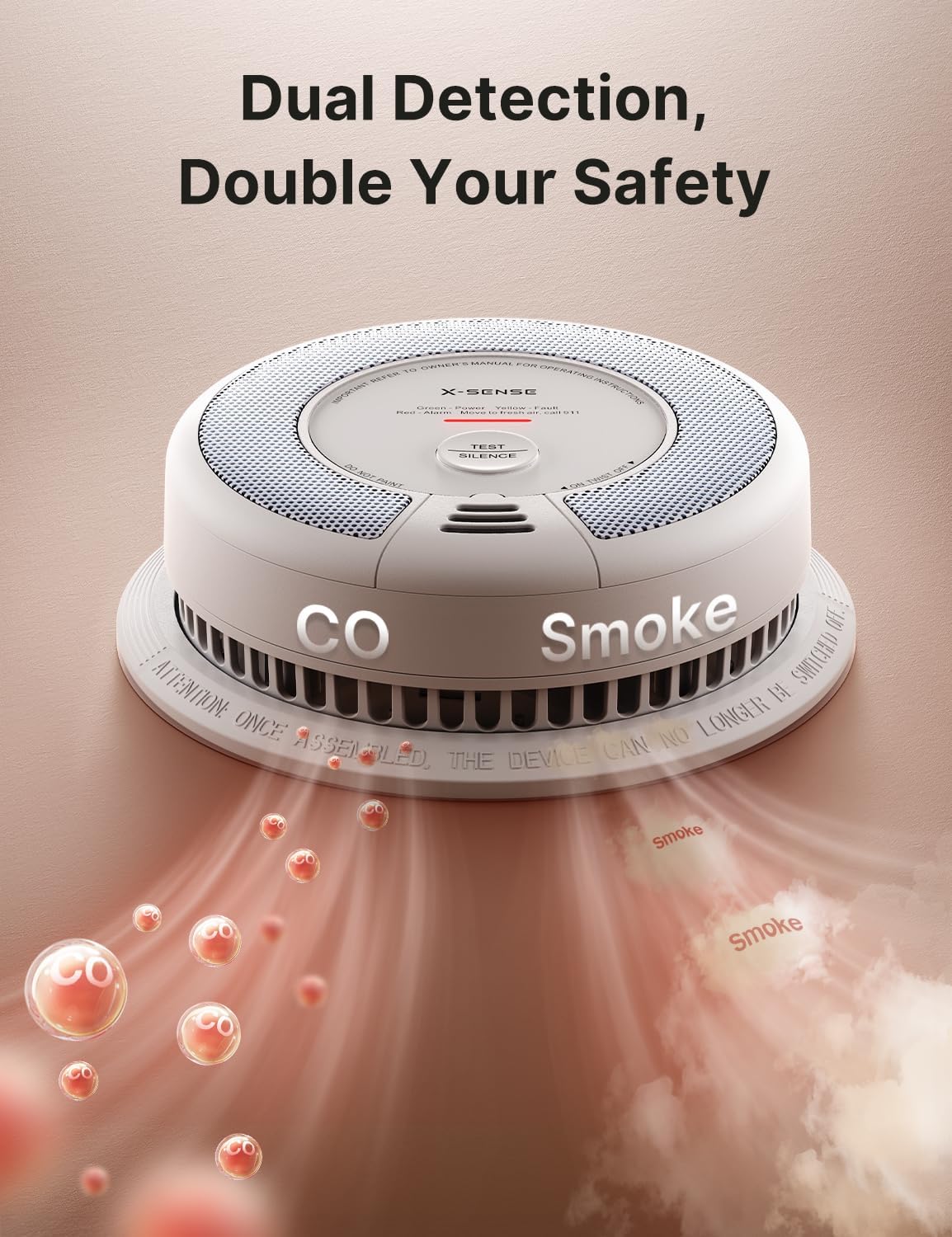 X-Sense Smoke & Carbon Monoxide Alarm, SC06, 1-Pack