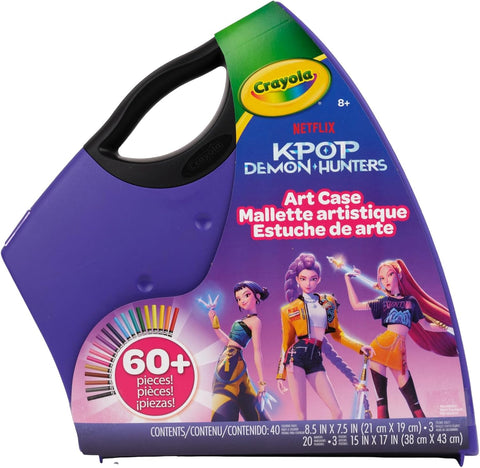 Crayola Kpop Demon Hunters Art Case (40+pcs), Coloring & Sticker Craft Kit