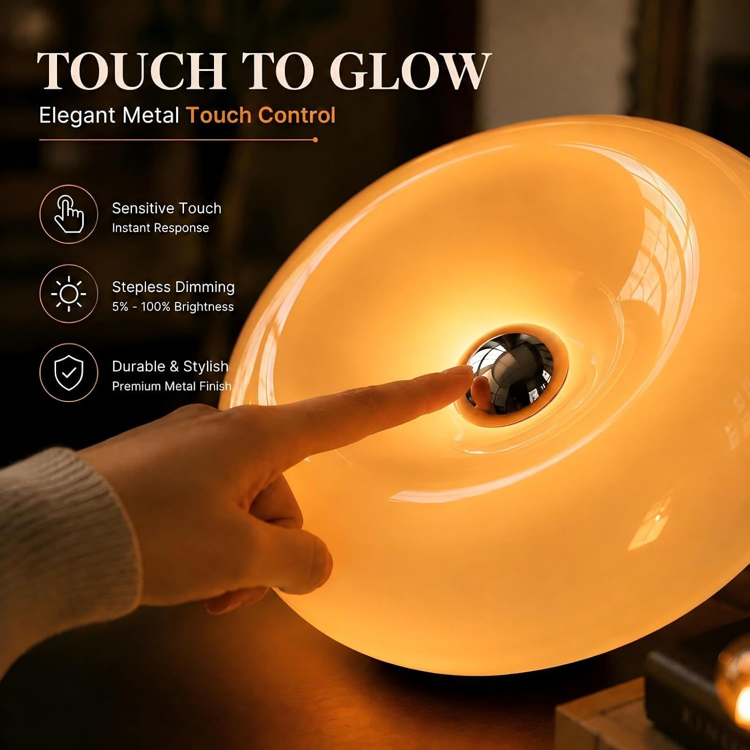 Bofea-Modern Orange Donut Lamp,Plug-in Bedside Lamp Or Plug-in Wall Sconces,Mid Century Modern Decor Wall Mount Lamps,Creative Orange Light for Living Room,Reading Room,Hallway Ambient Lighting