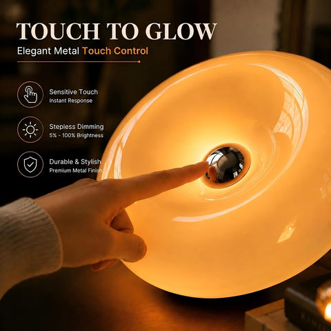 Bofea-Modern Orange Donut Lamp,Plug-in Bedside Lamp Or Plug-in Wall Sconces,Mid Century Modern Decor Wall Mount Lamps,Creative Orange Light for Living Room,Reading Room,Hallway Ambient Lighting