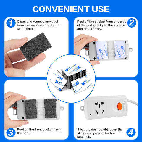 100 Pcs Double Sided Adhesive Pads,Heavy Duty Mounting Tape, 3mm Thickness Pre-Cut Foam Tape,Super-Sticky Black Strong Pads Rectangle Shape Waterproof for Walls Picture, Car, Home, Office