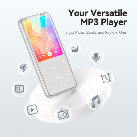 AGPTEK 64GB MP3 Player with Bluetooth, M3 2.4'' Player with Speaker
