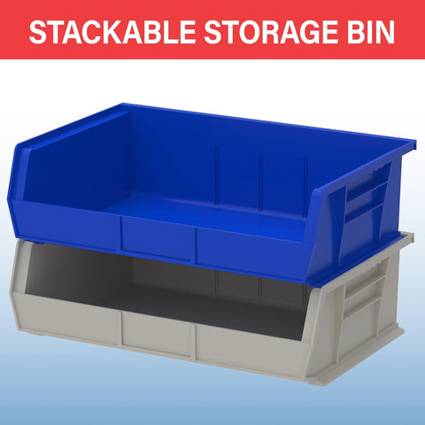 Akro-Mils 30255 AkroBins Plastic Storage Bins, 11"x16"x5", Clear, 6-Pack