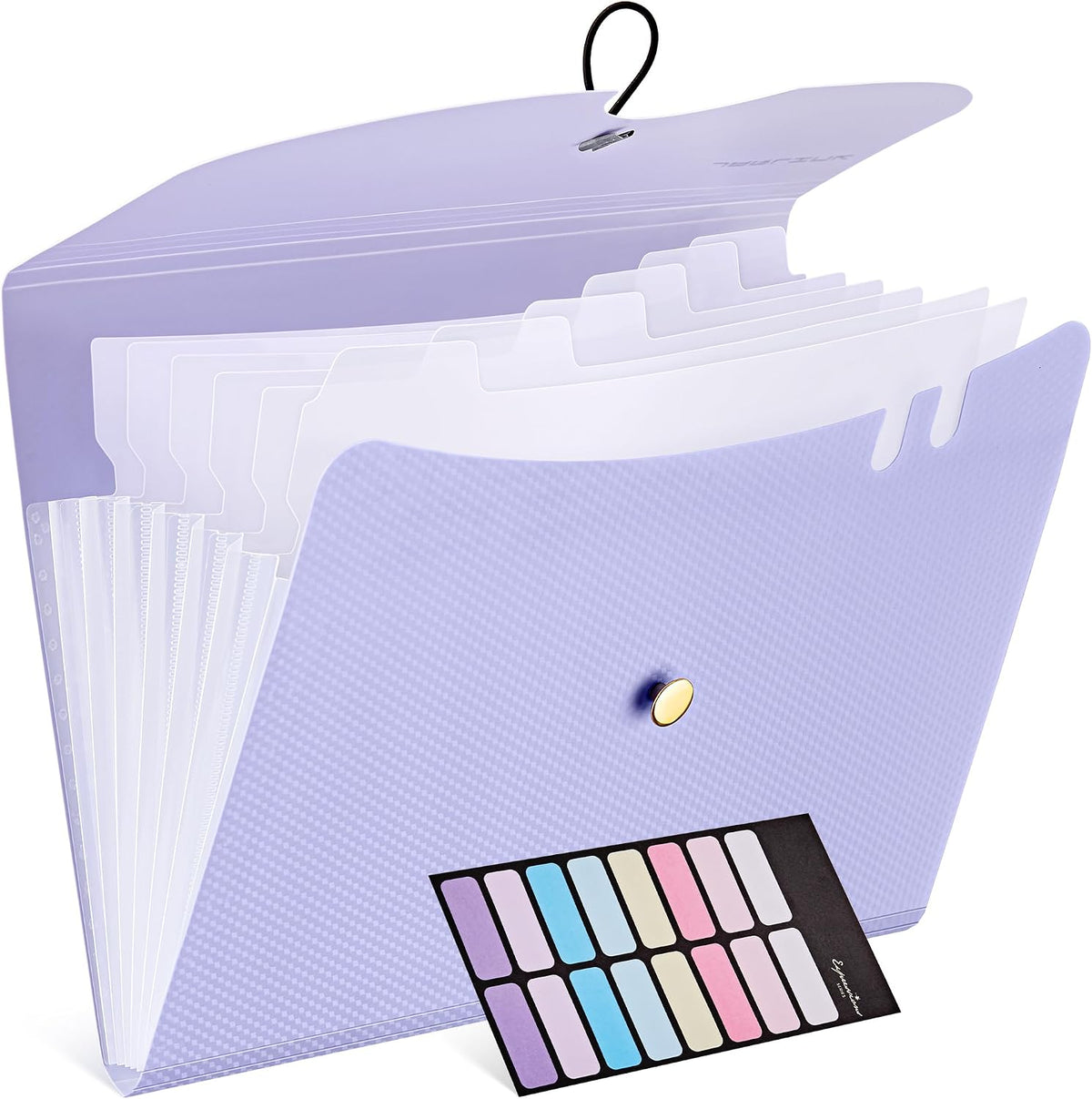 JARLINK 7 Pockets Expanding File Folder, A4 Accordion folders, Purple