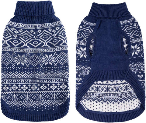 HOMIMP Dog Sweater Argyle - Warm Sweater Winter Clothes Puppy Soft Coat, Ugly Dog Sweater for Small Medium and Large Dogs, Pet Clothing Boy Girl