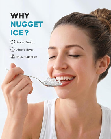 Nugget Ice Maker Countertop 40Lbs/24H Soft Chewable Ice Machine