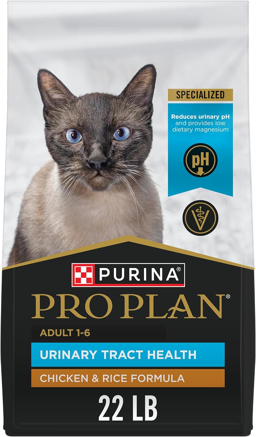 Purina Pro Plan Urinary Tract Cat Food, Chicken & Rice Formula, 22 lb Bag