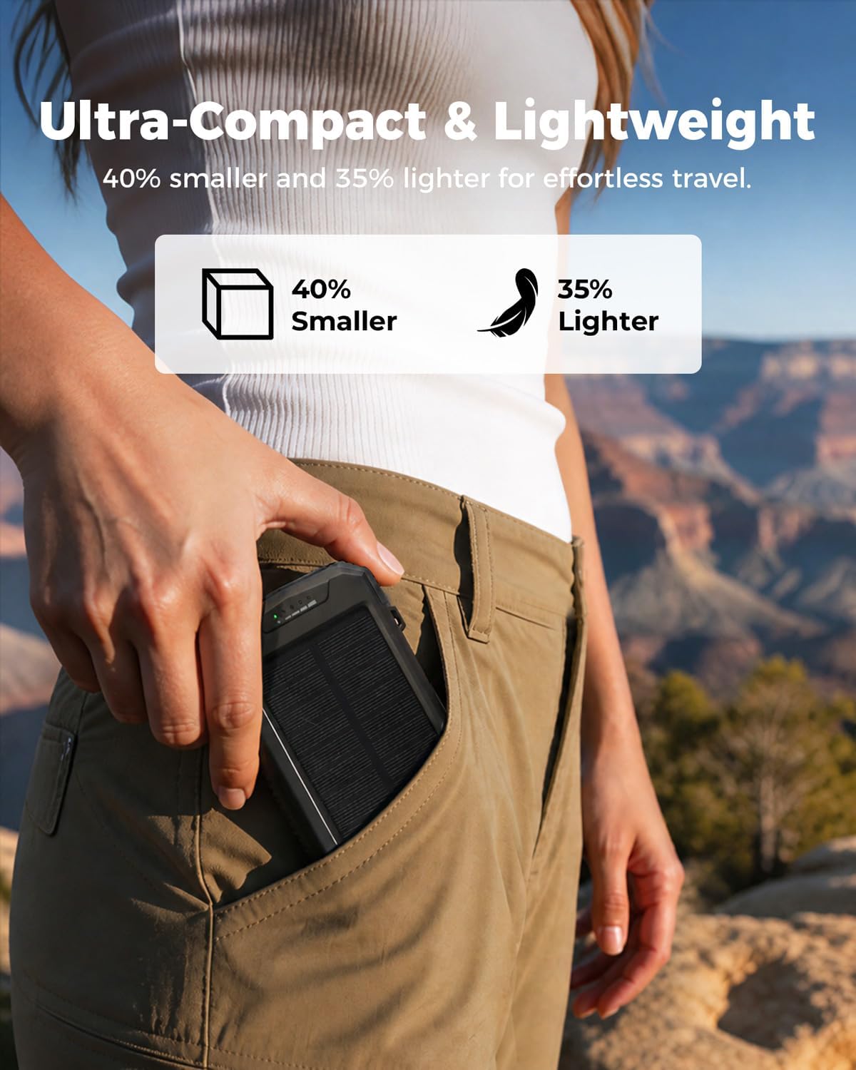 BLAVOR Solar Power Bank 10,000mAh Portable Wireless Charger for Cell Phones