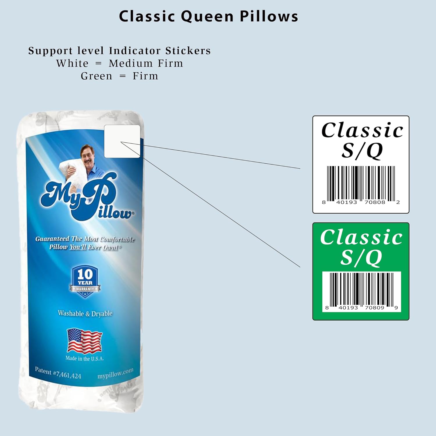 MyPillow Bedding Bed Pillows for Sleeping Queen Size, Perfect for Back, Stomach or Side Sleepers - My Pillow Classic Pillow [Queen, Medium]