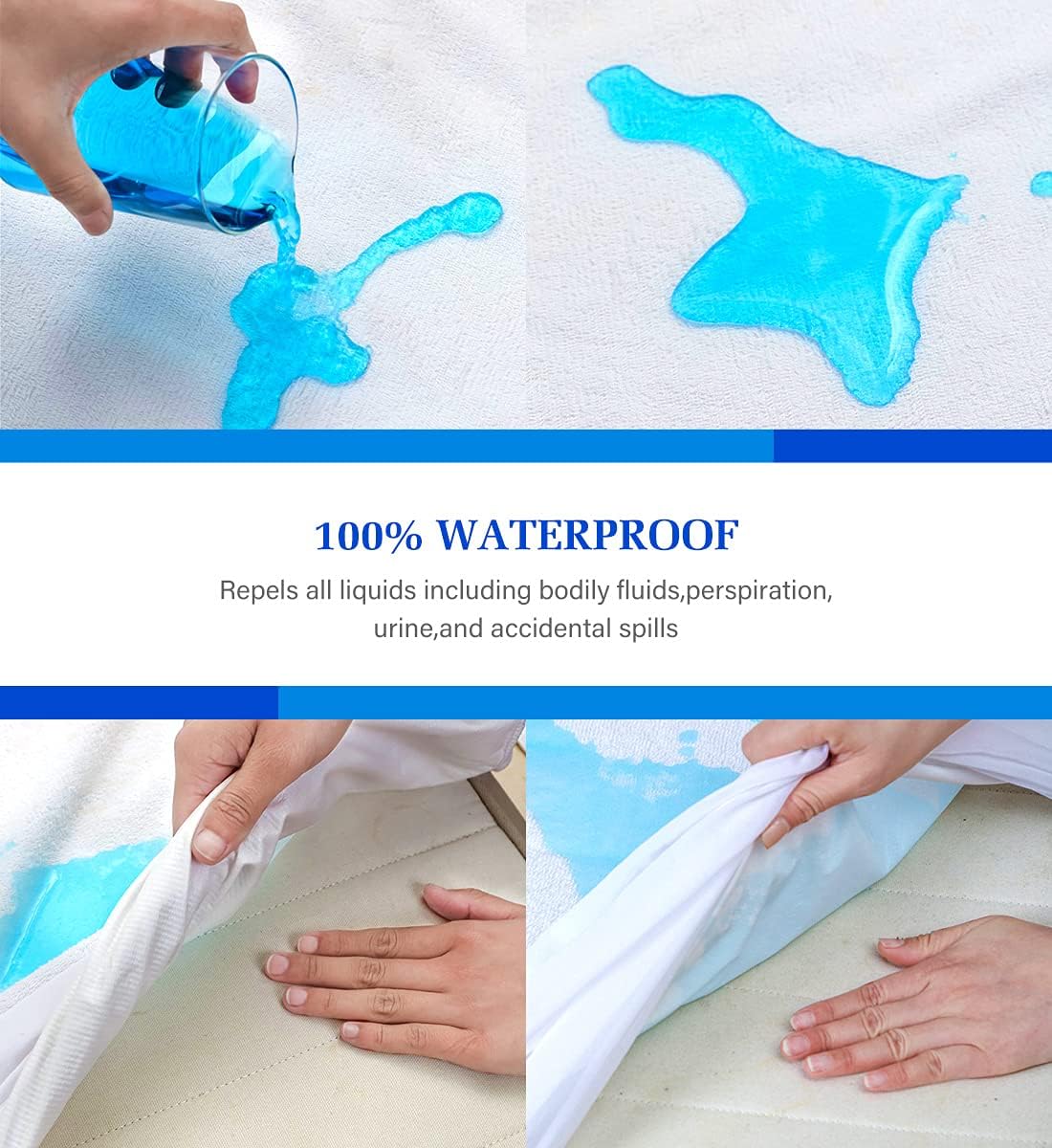 Twin Mattress Protector Waterproof for Kids Mattress Pad Cover 39 x 75