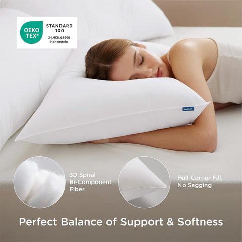 Bedsure Pillows Standard Size Set of 4 Bed Pillows for Sleeping